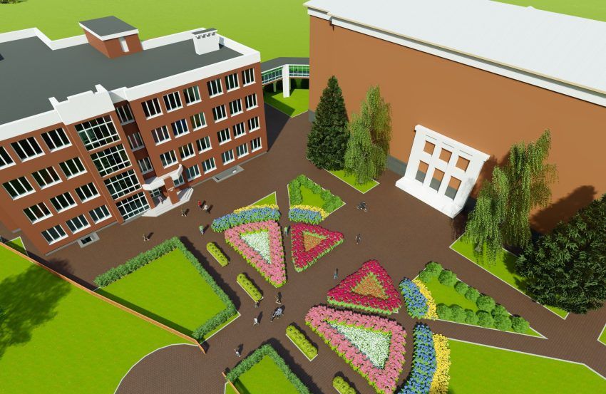 Ескіз нового корпусу школи № 9 у Полтаві | Розробник: компанія «Полтаваагропроект»