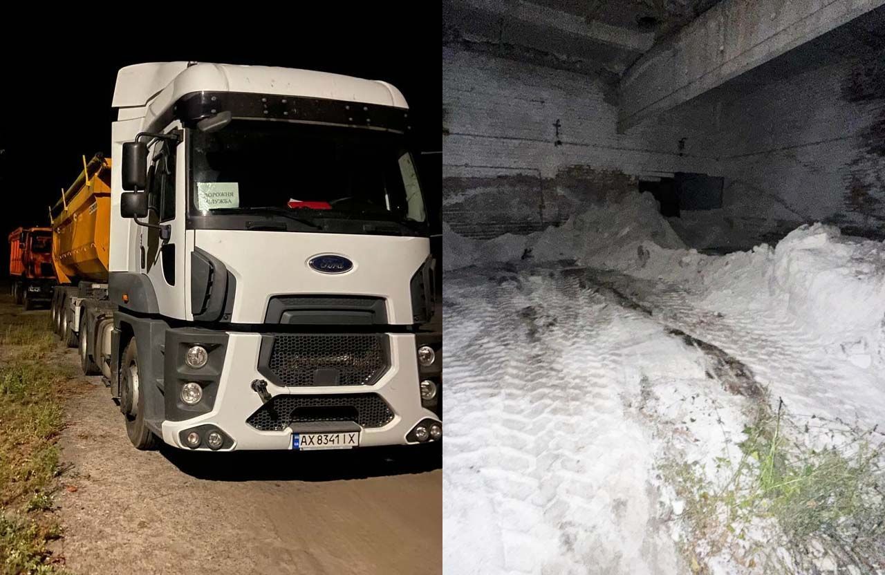 Вивезення солі з бази на вул. Полтавського Полку у вересні 2023 року