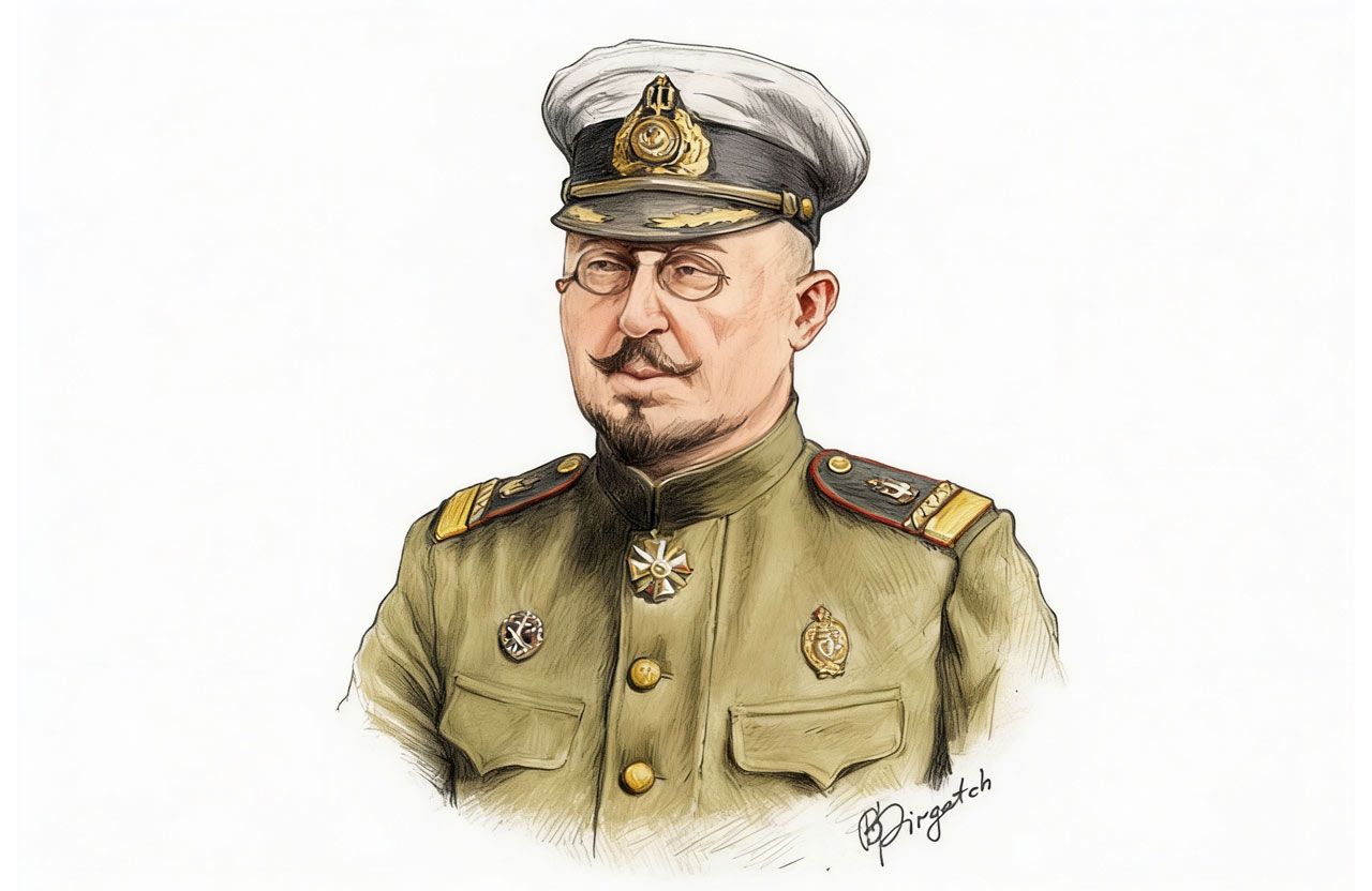 Контр-адмірал Михайло Остроградський — колоризований малюнок Богдана Піргача