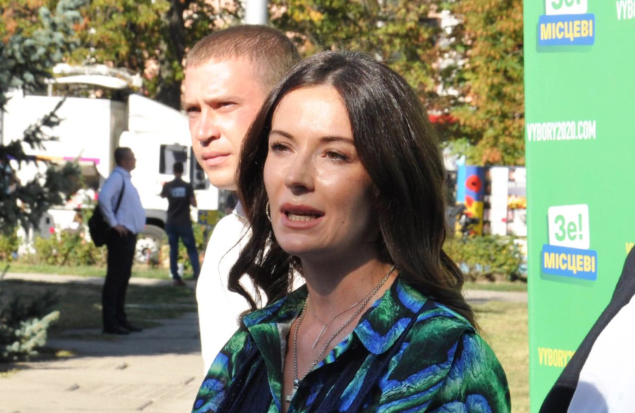 Олександр Смірнов та Ольга Савченко 1 вересня 2020 року у Полтаві | Фото з архіву «Полтавщини»