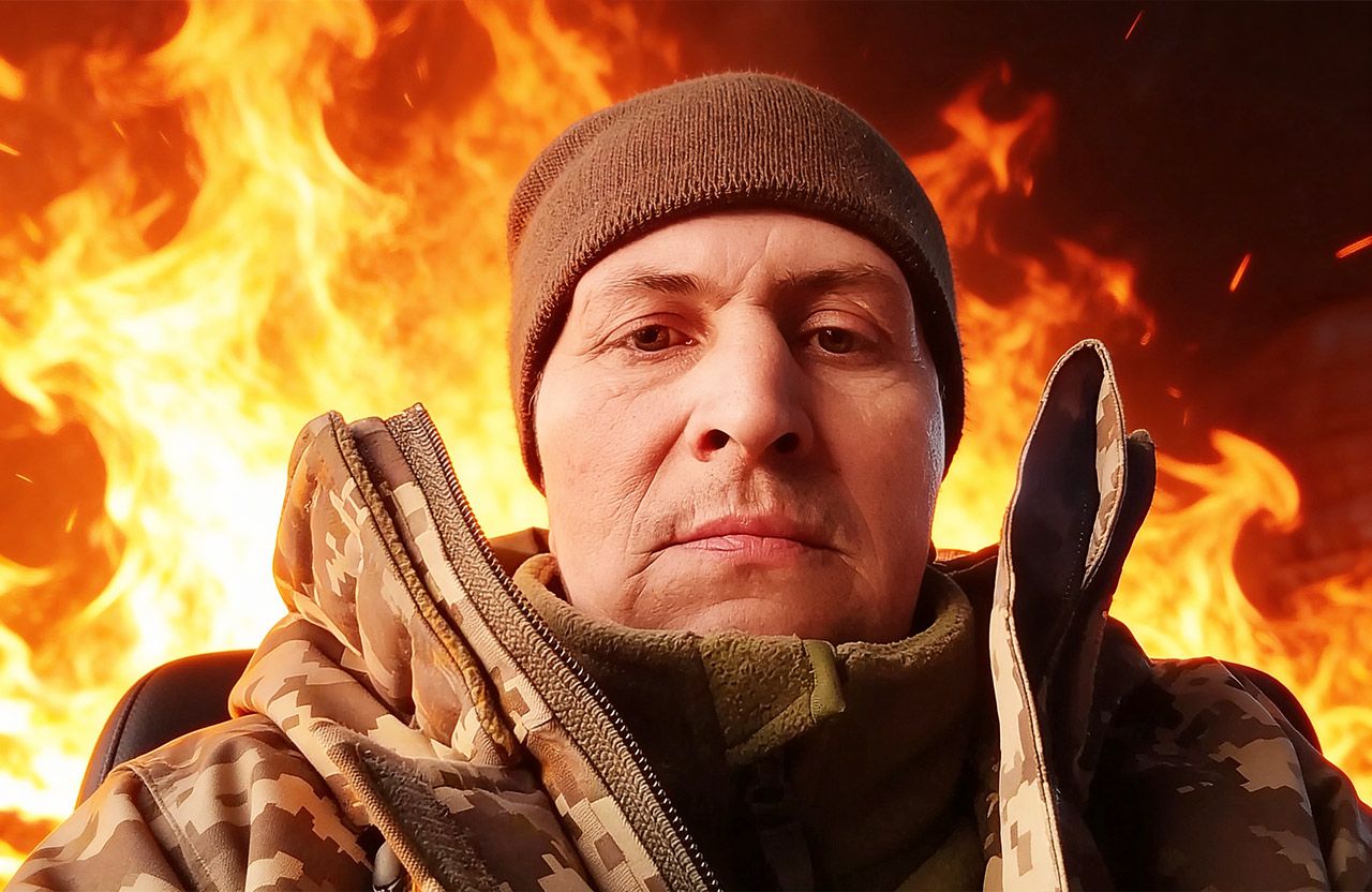 Колаж: Полтавський палій Віталій Чепурко в армії