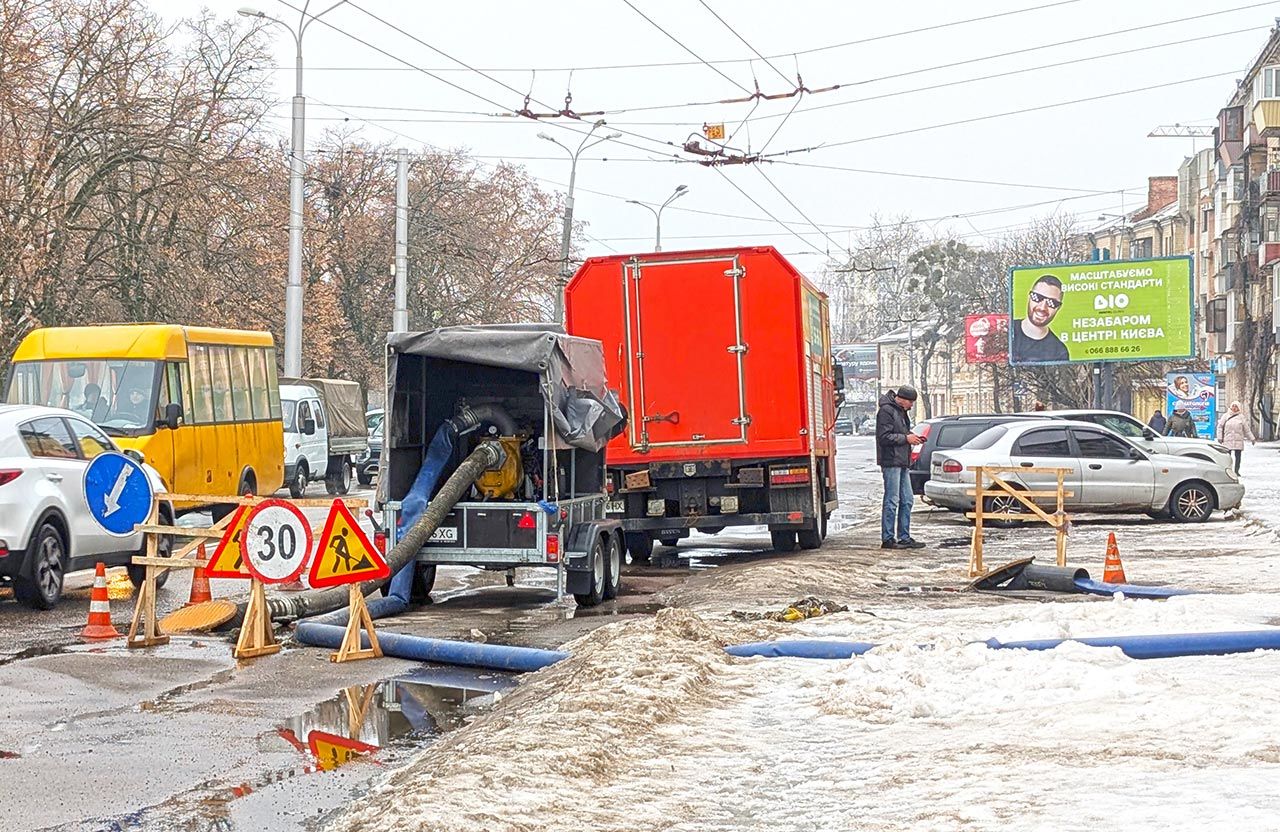 Частково перекрита вулиця Сінна у Полтаві