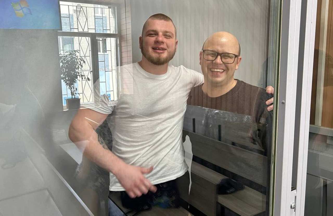 Фото: Суспільне Полтава — обвинувачені Антон Грабовий та Олег Дядик під час судового засідання